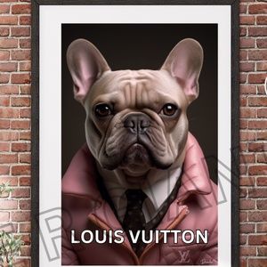 Louis Vuitton-Fabio the French Bull Dog Art ,Wall Decor Fashion Art 11x17